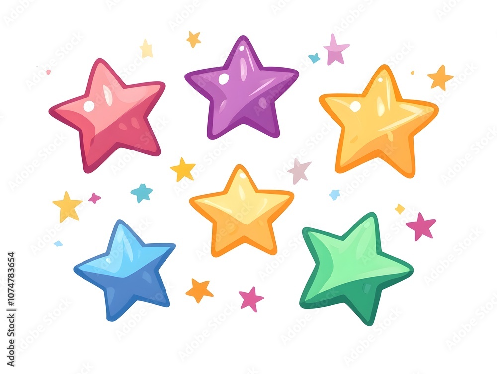 Many Colorful Star Graphic Icon logo Symbol Many Colorful Star Graphic Icon logo Symbol