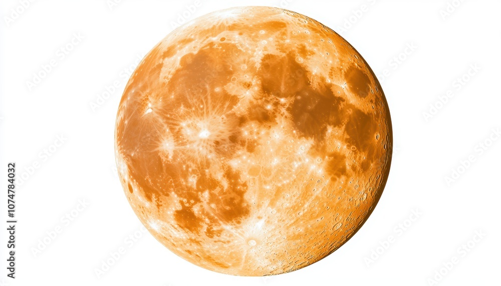 A full moon image, glowing softly with detailed surface features, serene and minimal, isolated on white background A full moon image, glowing softly with detailed surface features, serene and minimal, isolated on white background
