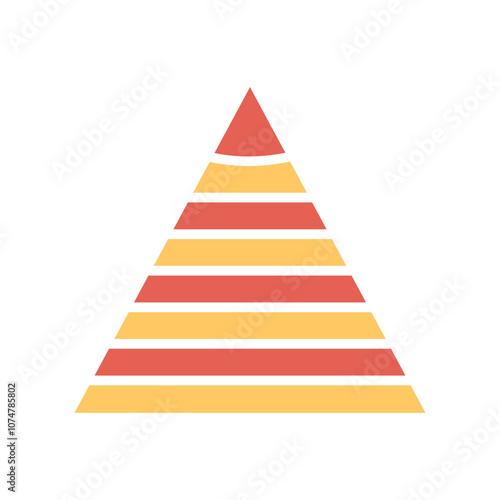 Pyramid Graph Vector Icon