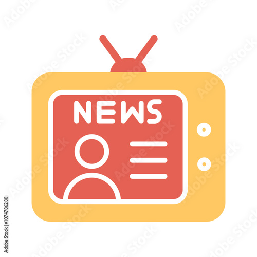 Newsreader Vector Icon