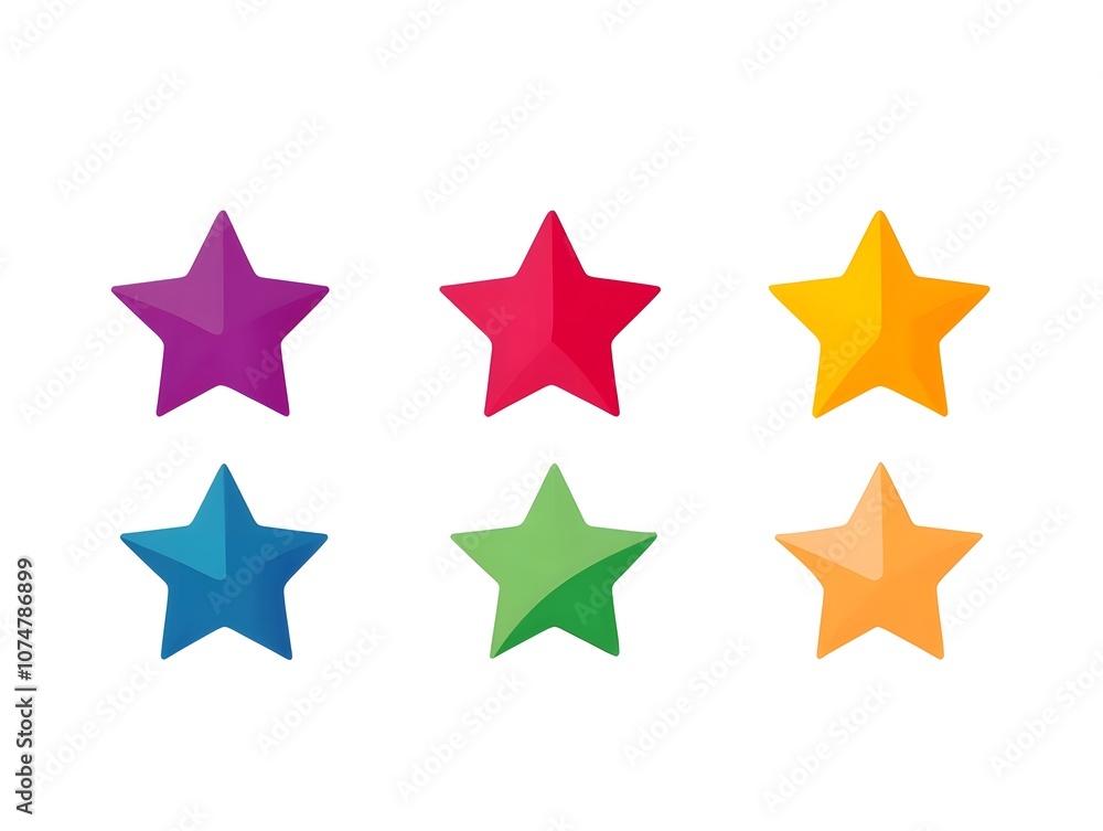 Many Colorful Star Graphic Icon logo Symbol Many Colorful Star Graphic Icon logo Symbol