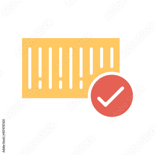Barcode Check-in Vector Icon