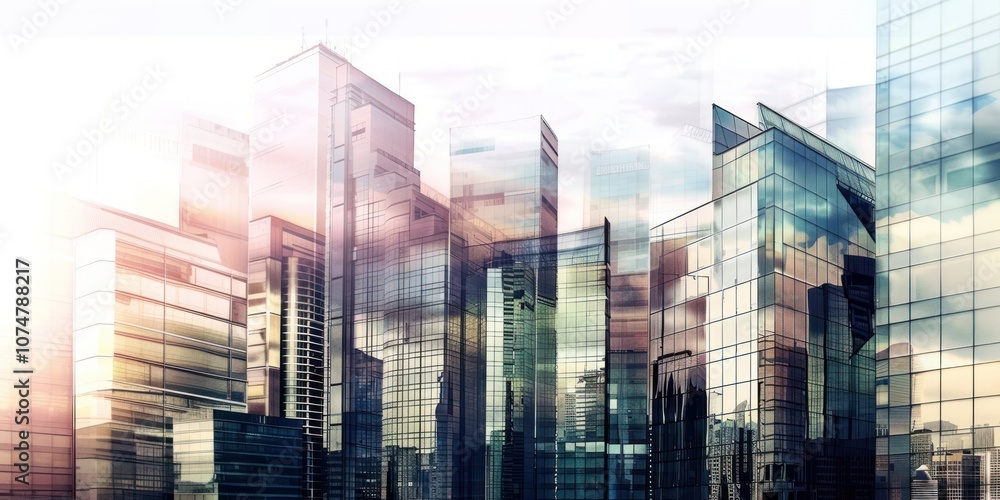 Business office buildings skyscrapers urban city. Business office buildings skyscrapers urban city.