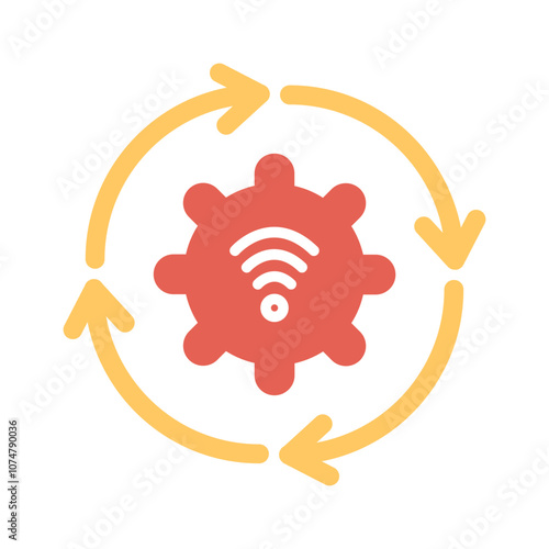 Automated Process Vector Icon