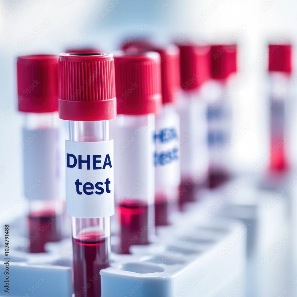 Blood test tubes labeled Blood test tubes labeled