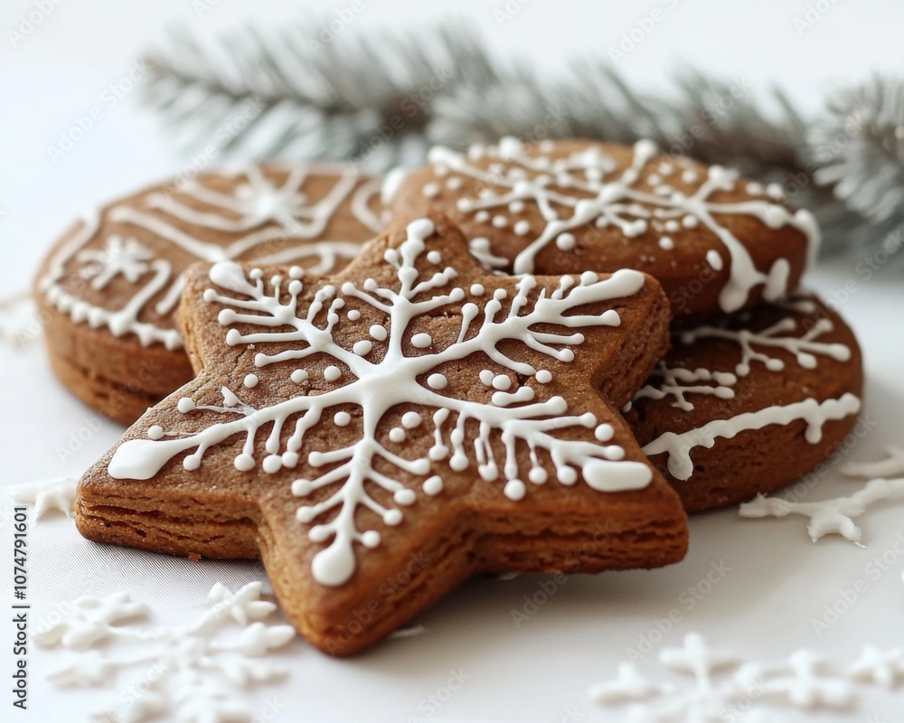 Traditional gingerbread cookies with icing Lebkuchen Traditional gingerbread cookies with icing Lebkuchen
