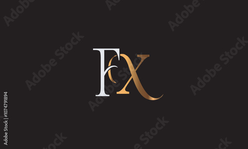 FX, XF , F , X , Abstract Letters Logo Monogram