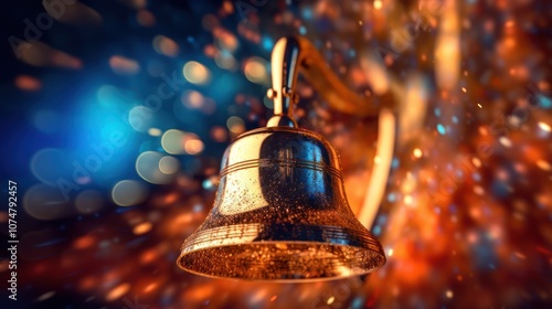 Golden Bell with Sparkles photo