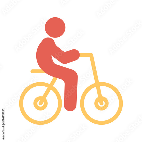 Person Biking Vector Icon