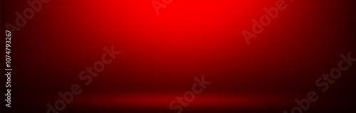 Red studio gradient background for product placement