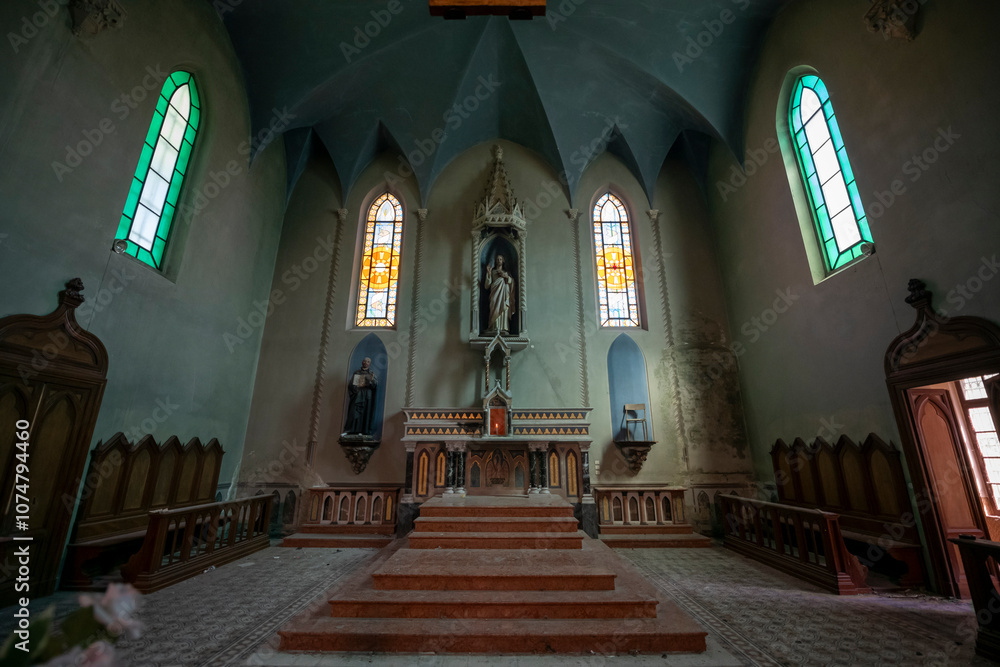 Fototapeta premium Haunted Seminary with the Blue Chapel: An Italian Ghost Story