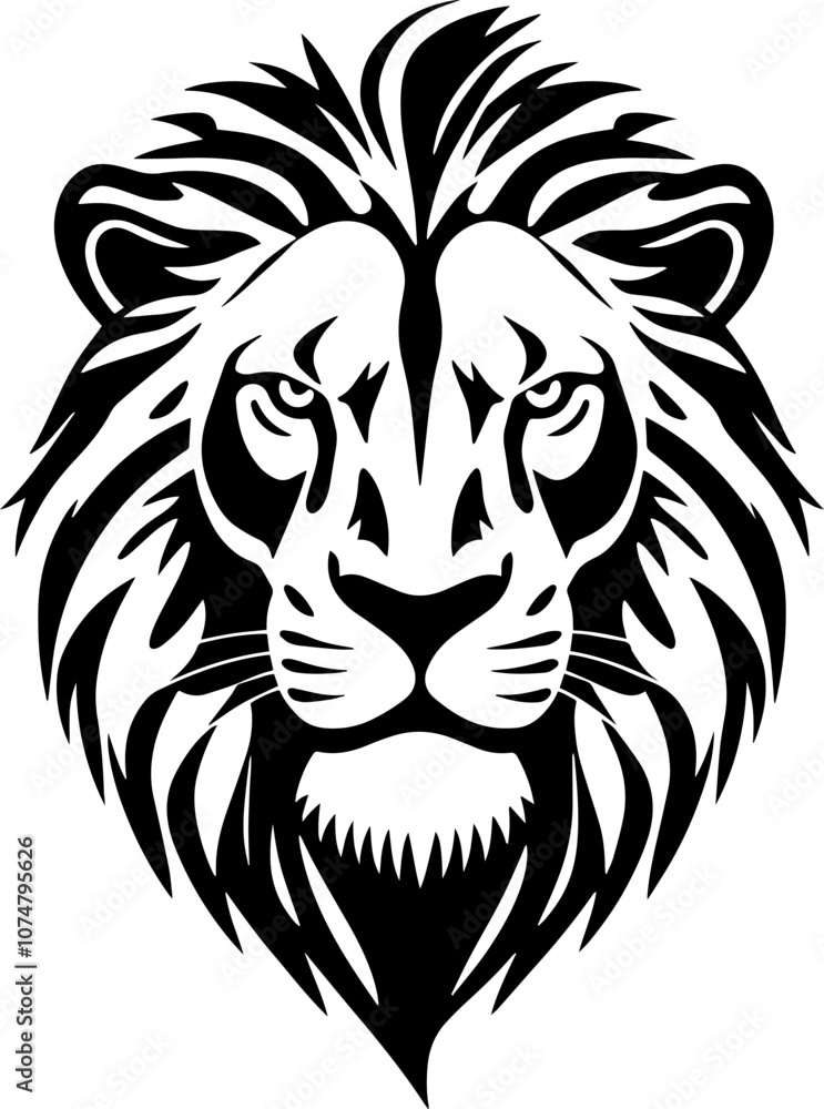 Fototapeta premium Adobe IllLion head silhouette Lion Silhouette Vector Collection. Lion head. ustrator Artwork