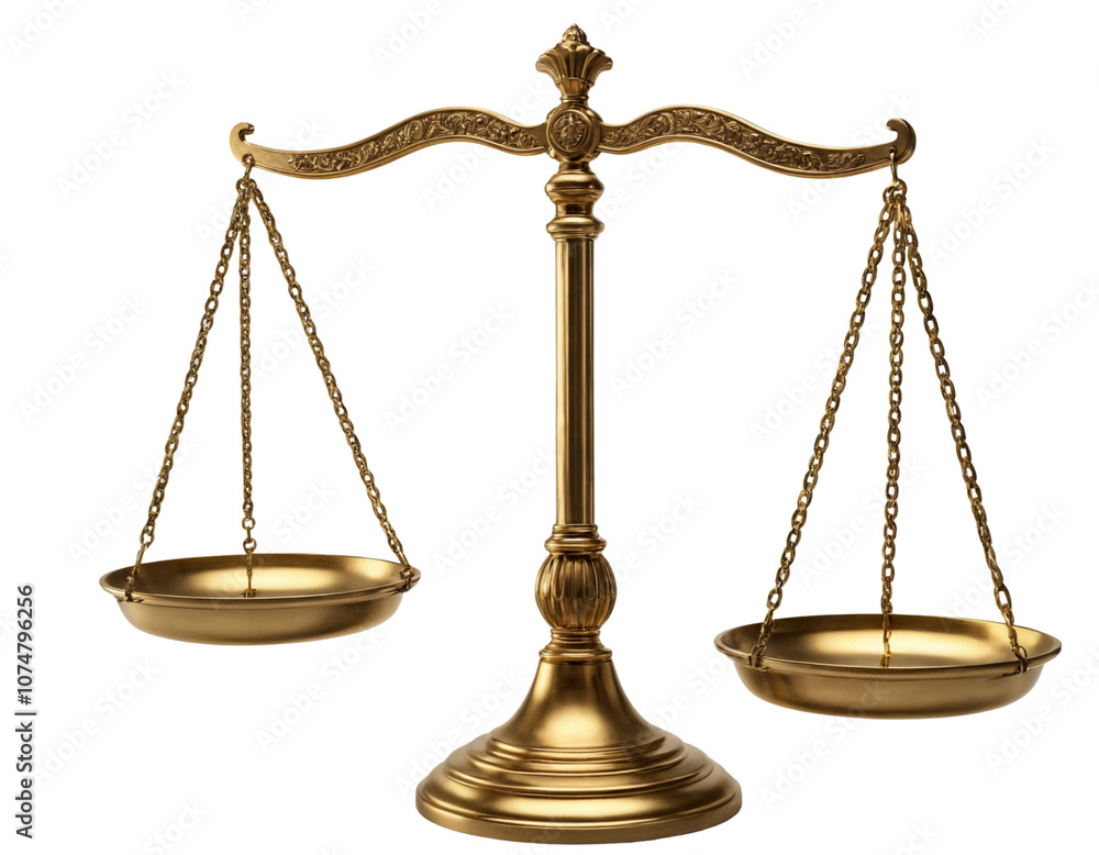 Golden justice scale isolated on transperent background. PNG Golden justice scale isolated on transperent background. PNG