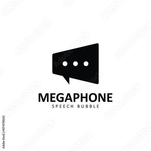 megaphone speech bubble logo vector