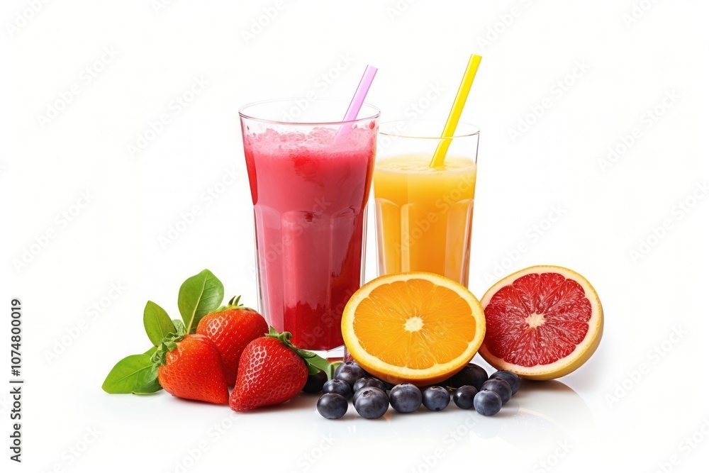 Fruits juice strawberry grapefruit. Fruits juice strawberry grapefruit.