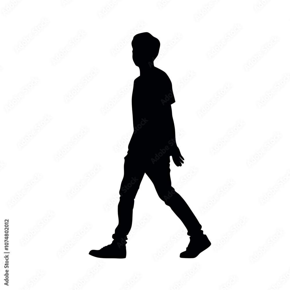 a silhouette of a person walking confidently with a casual modern style a silhouette of a person walking confidently with a casual modern style