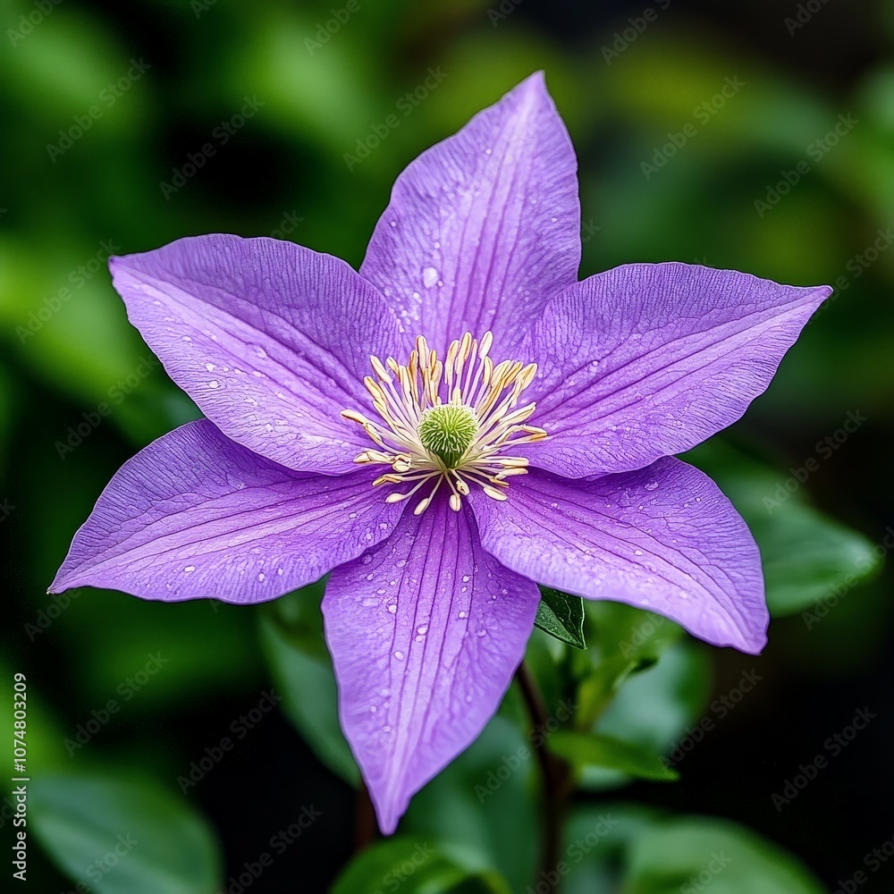 Blooming Violet Flower in a Garden Close Up Blooming Violet Flower in a Garden Close Up