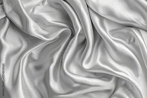 Wallpaper Mural White and silver satin silk fabric with soft blur pattern. Torontodigital.ca