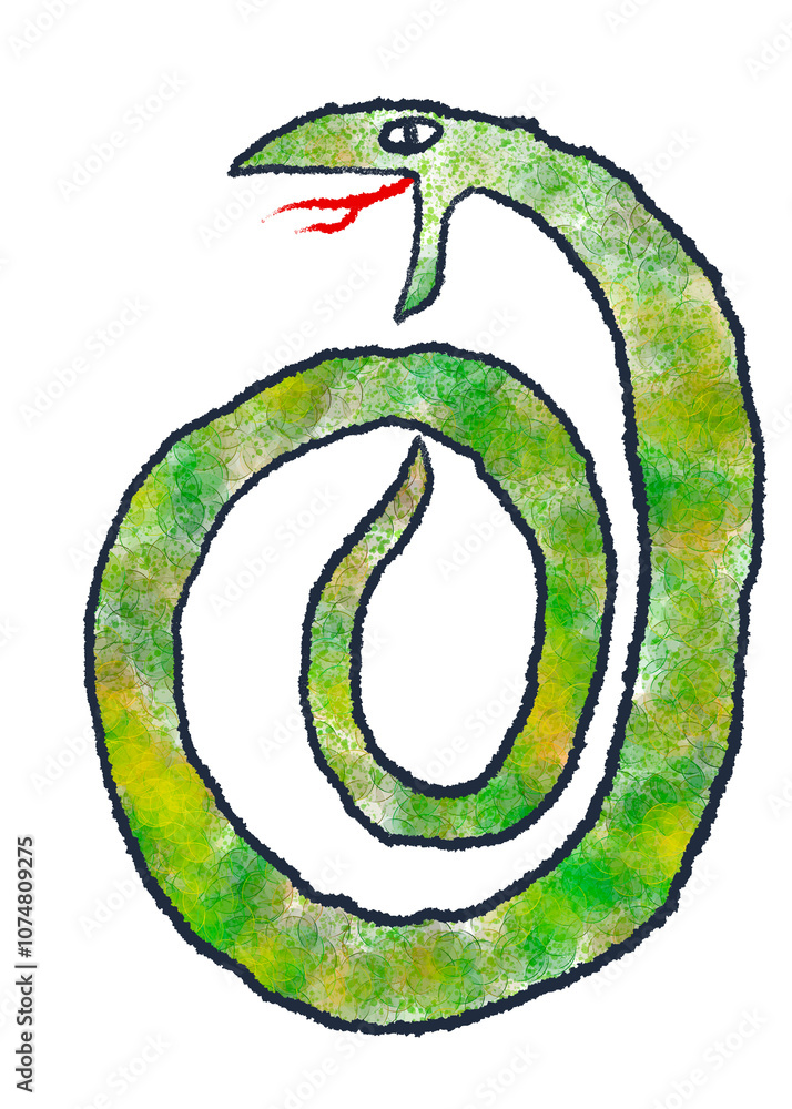 Obraz premium green snake 