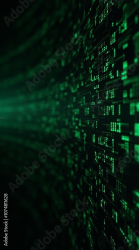 A futuristic digital background with glowing numbers and codes, suggesting technological advancement and data processing.