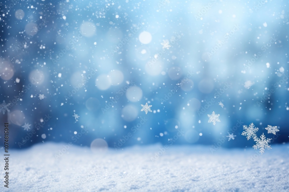 Fototapeta premium Snowy background snowflake backgrounds outdoors.