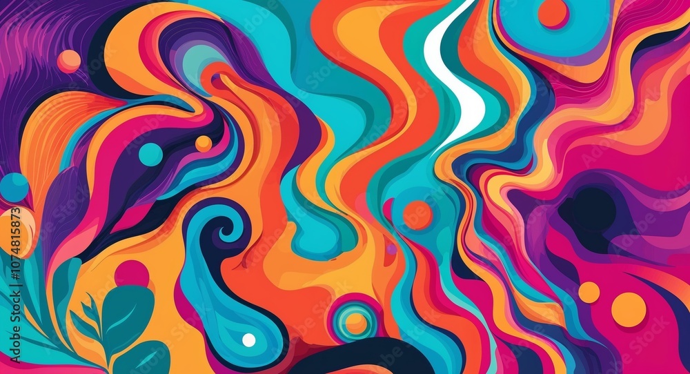 Vibrant abstract art and design concept in illustration background Vibrant abstract art and design concept in illustration background