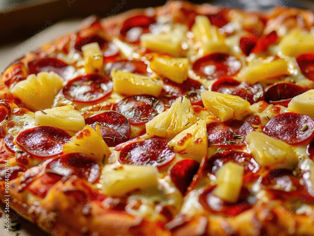 Pepperoni and Pineapple Pizza Pepperoni and Pineapple Pizza