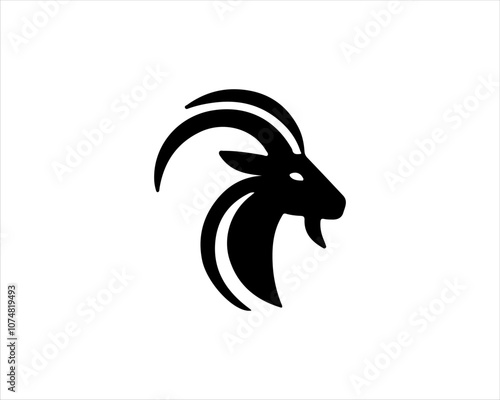 Wallpaper Mural Silhouette Goat Logo Design Icon Symbol Vector Template. Black Goat Head Logo Vector Illustration  Torontodigital.ca