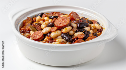 Traditional Fabada Asturiana with Chorizo and White Beans