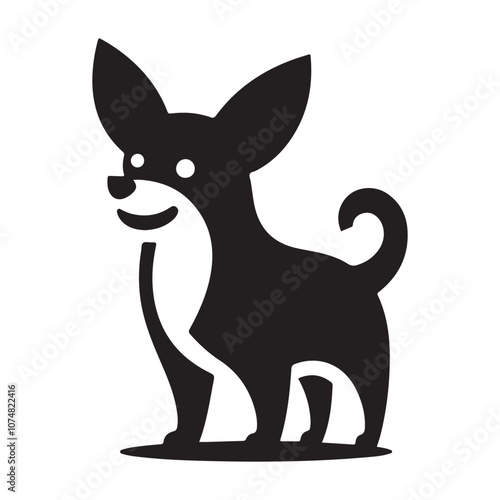 Dog collection, sticker,  Dog outline , Sitting dog silhouette vector, icon, symbol isolated on white background.