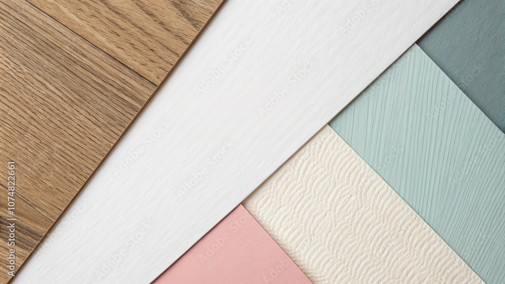 Fototapeta premium minimalist paper and wood background
