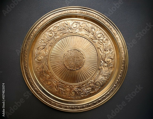 vintage gold metal plate