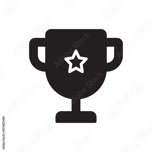 Trophy icon. Simple vector sign.