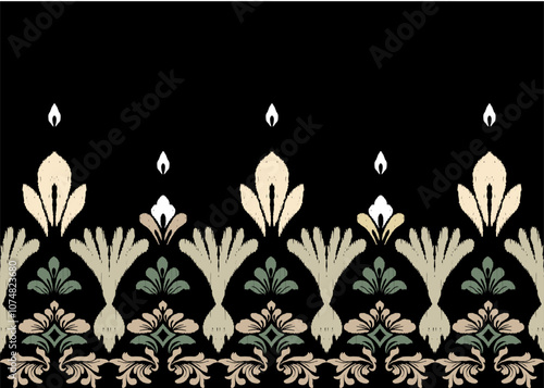 Ikat floral paisley embroidery ethnic traditional pattern 
Pattern abstract geometric ethnic oriental ikat seamless vector traditional
 design Indian style decorative carpet curtain pillow geometric