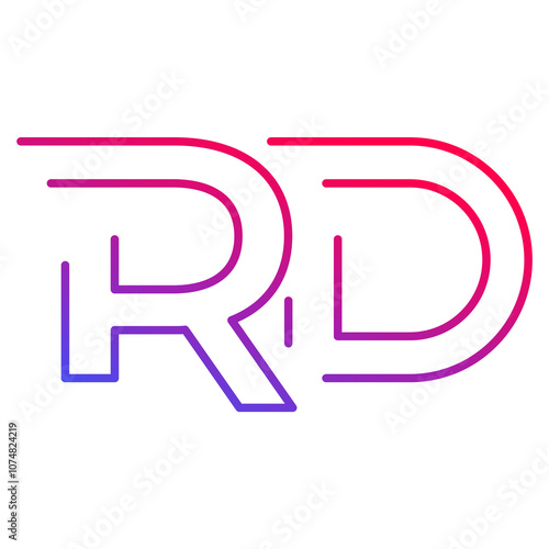 Wallpaper Mural RD letters logo design, line design Torontodigital.ca