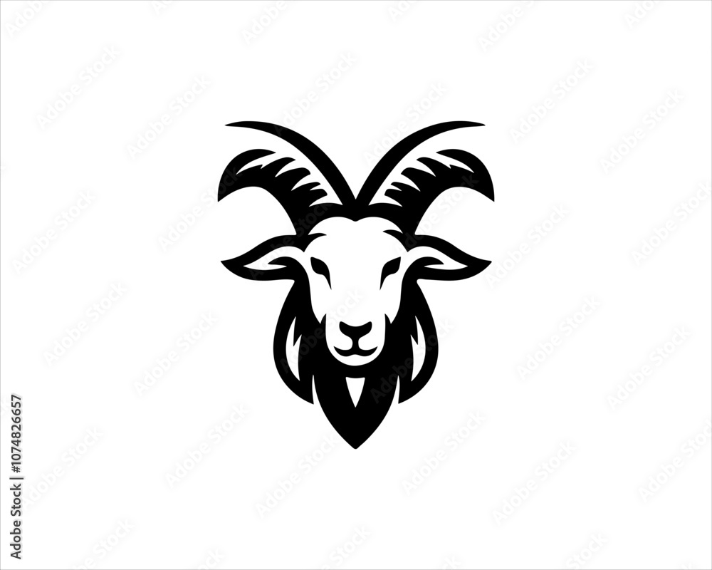 Silhouette Goat Logo Design Icon Symbol Vector Template Silhouette Goat Logo Design Icon Symbol Vector Template