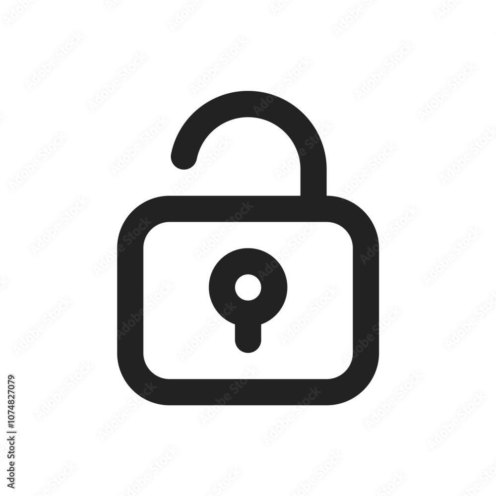 unlock, lock, padlock- icon. Simple vector sign unlock, lock, padlock- icon. Simple vector sign