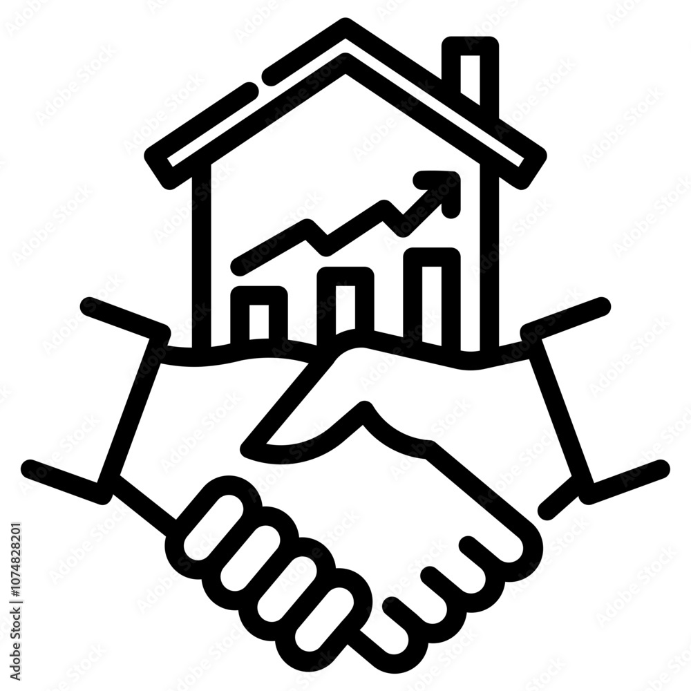 investment property. vector single icon with a dashed line style. suitable for any purpose. for example: website design, mobile app design, logo, etc. investment property. vector single icon with a dashed line style. suitable for any purpose. for example: website design, mobile app design, logo, etc.