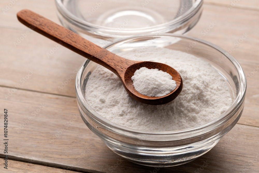 Baking soda to mix with vinegar - Healthy food. Baking soda to mix with vinegar - Healthy food.