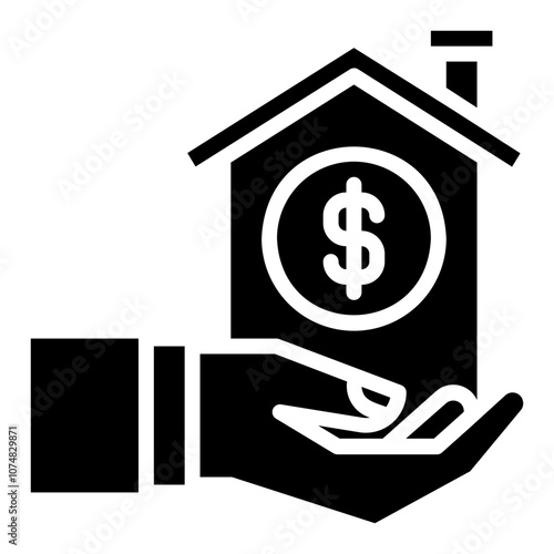 home loan. vector single icon with a solid style. suitable for any purpose. for example: website design, mobile app design, logo, etc.