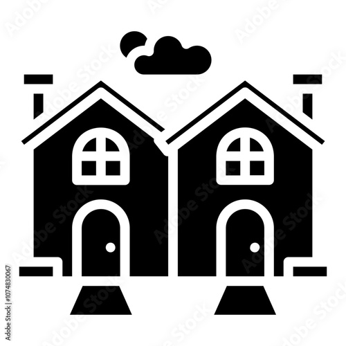 neighborhood. vector single icon with a solid style. suitable for any purpose. for example: website design, mobile app design, logo, etc.