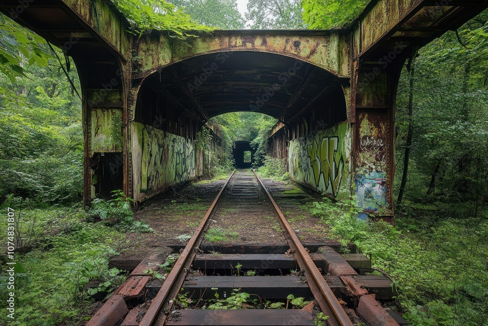 Obraz premium Urban decay photography capturing the haunting beauty of neglected and decaying urban spaces
