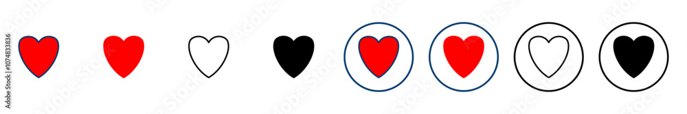 Obraz premium Heart icon vector isolated on white background. Heart vector icon. Like icon vector. Love