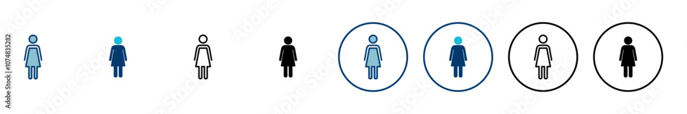 Female icon vector isolated on white background. woman icon vector Female icon vector isolated on white background. woman icon vector