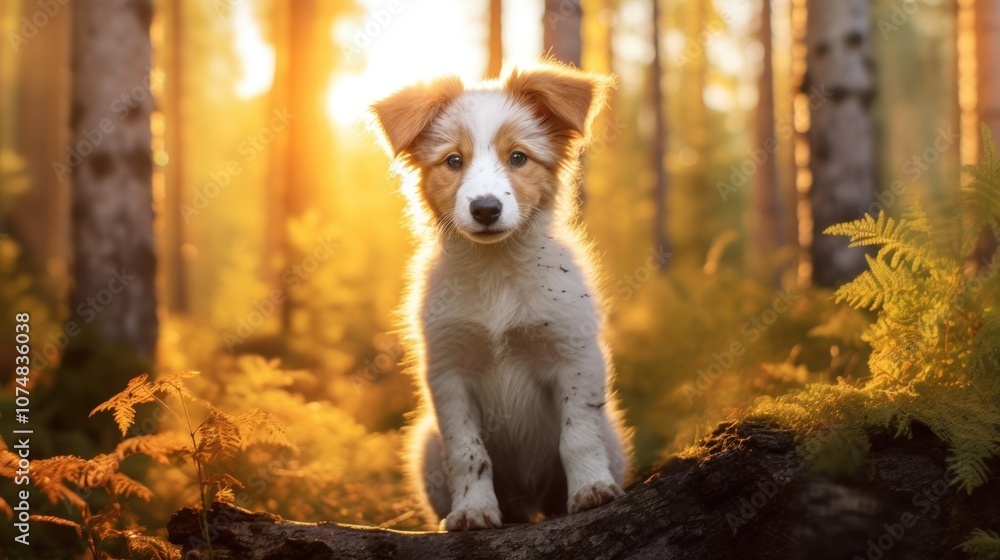 Cute Puppy in the Forest Cute Puppy in the Forest