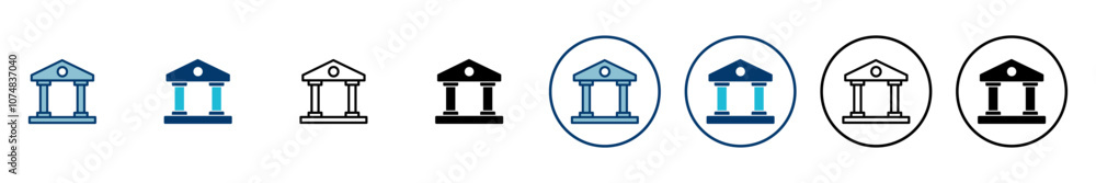 Bank icon vector isolated on white background. bank vector icon, museum, university Bank icon vector isolated on white background. bank vector icon, museum, university