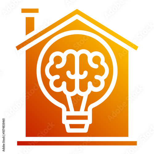 smart home. vector single icon with a solid gradient style. suitable for any purpose. for example: website design, mobile app design, logo, etc.