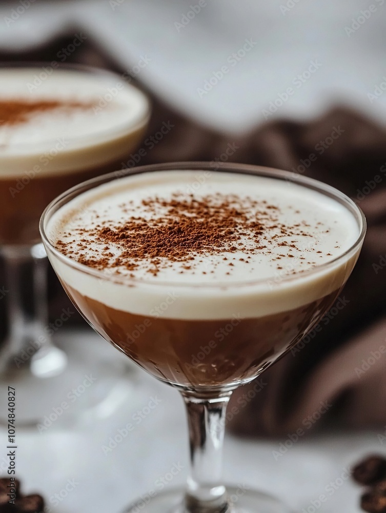 Hojicha latte martini with hojicha japanese cocktail Hojicha latte martini with hojicha japanese cocktail