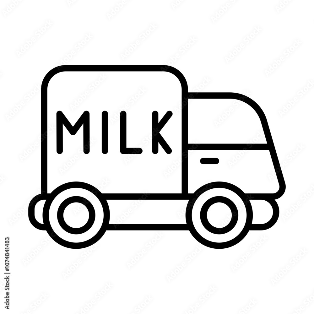 Milk Delivery line icon