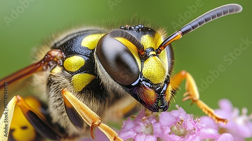 Macro Photography of a Wasp photo